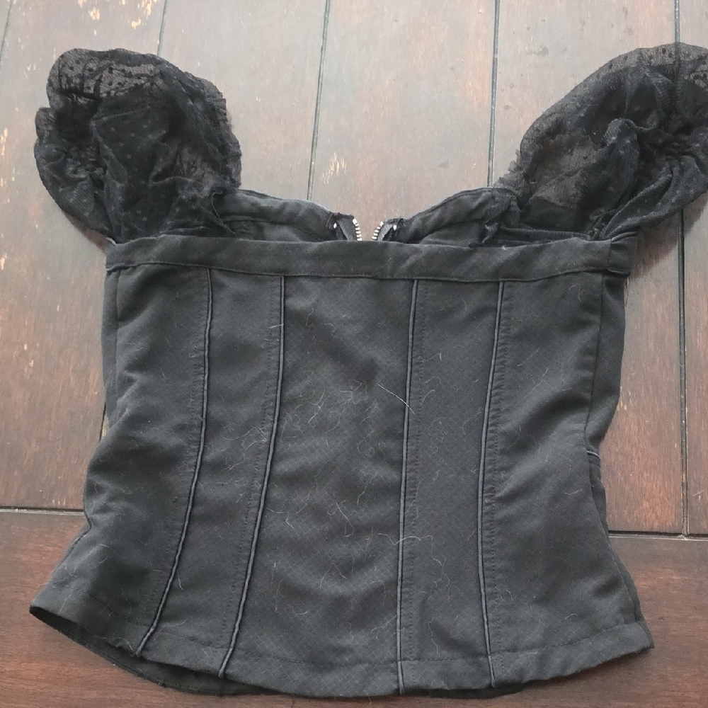 Elegant Black Corset Top - Picture 2 of 4